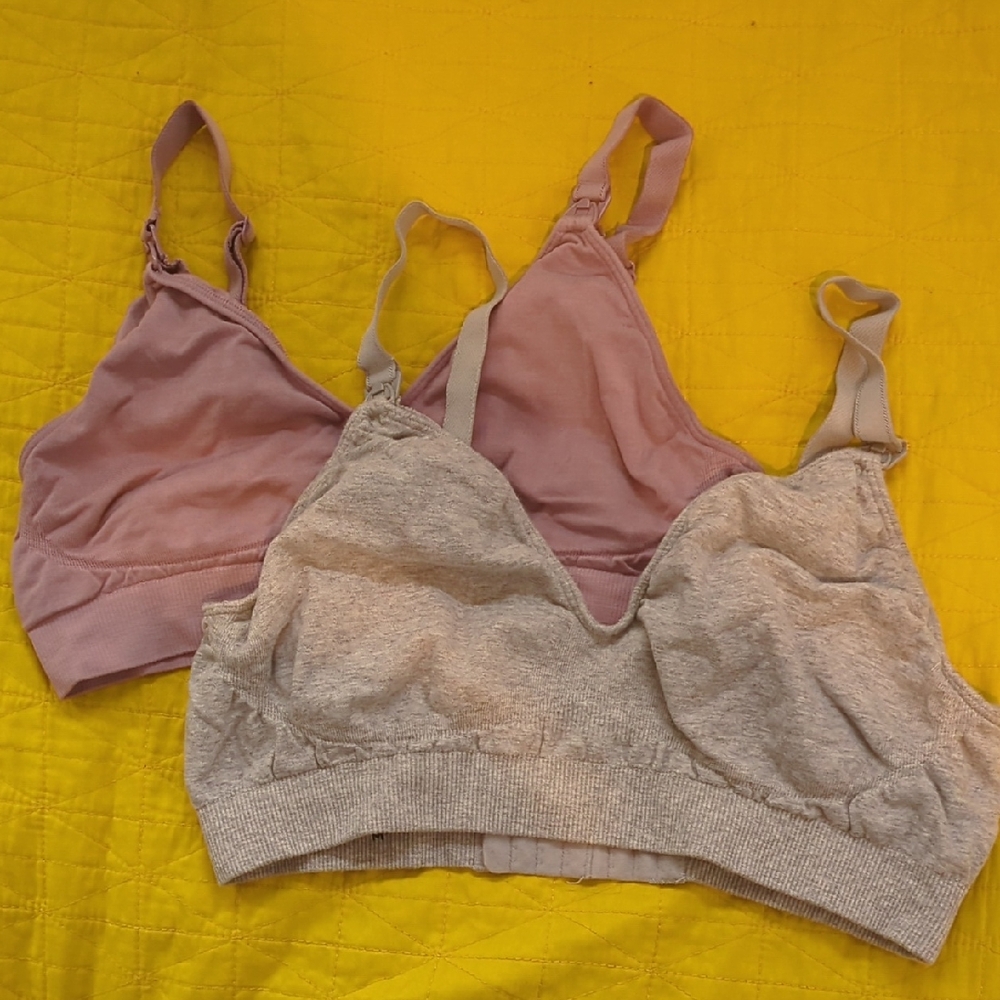 Seraphine Pink and Gray Bralette Set